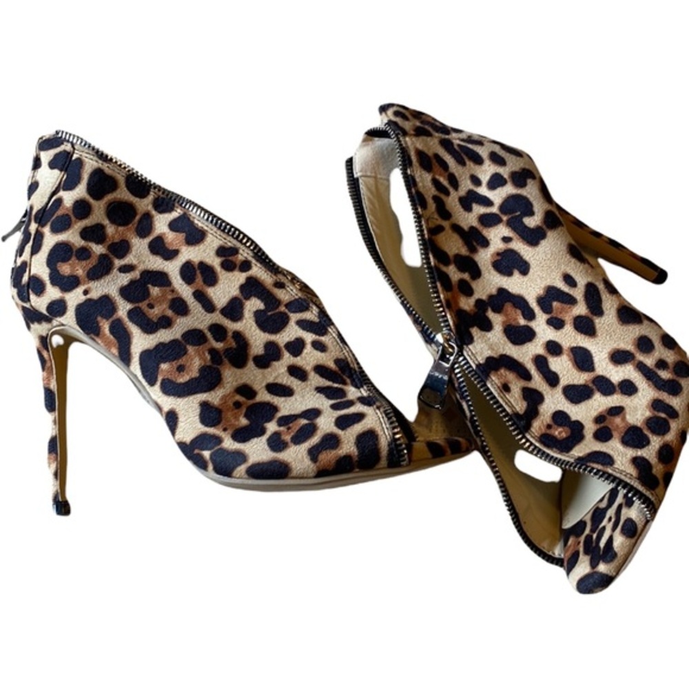 💜💜 Animal Print Suede-Like Heels Ladies Size 41
